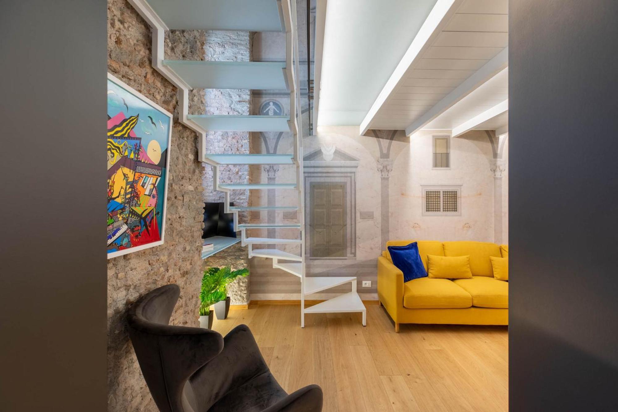 Iflat Glass And Stone Loft Lejlighed Rom Eksteriør billede
